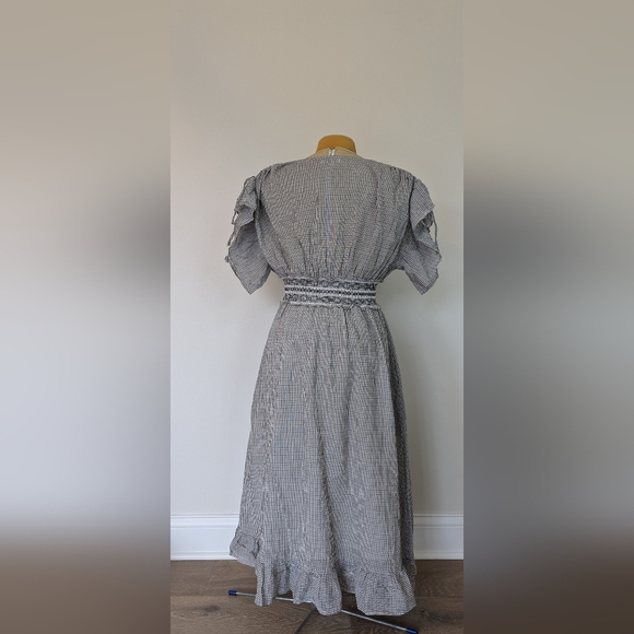 Max Studio sz XL black & white Boho lightweight dress with 2 pockets - Picture 2 of 6